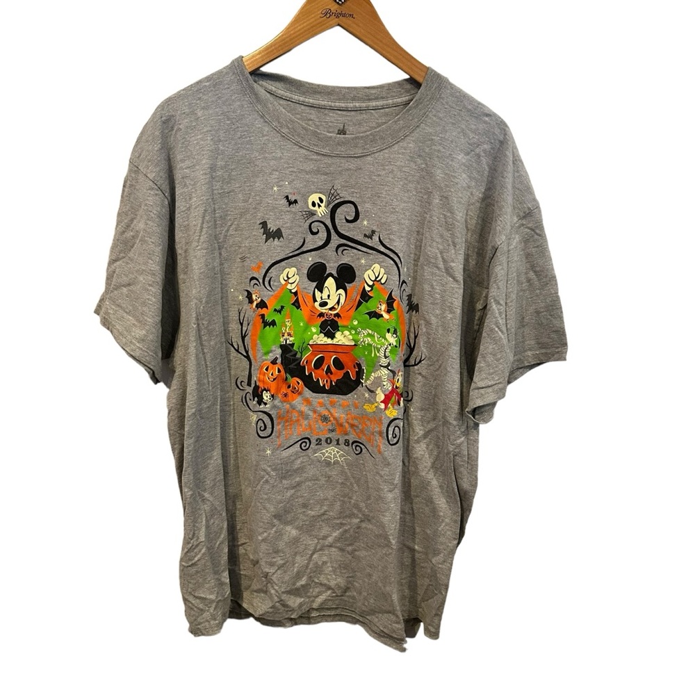 Disney Parks Halloween 2018 T-Shirt Dracula Mickey Mouse PUMPKIN Adult XL TEE